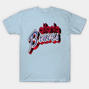 Atlanta Braves 3D - Hank Aaron era 1970s Logo T-Shirt